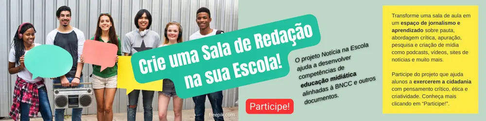 Anúncio Sala de Redação na Escola